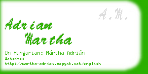 adrian martha business card